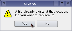 A message box shown in the Plastique widget style.